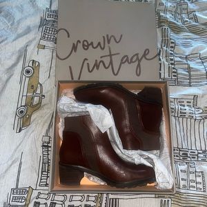 Brown Vintage Leather Booties